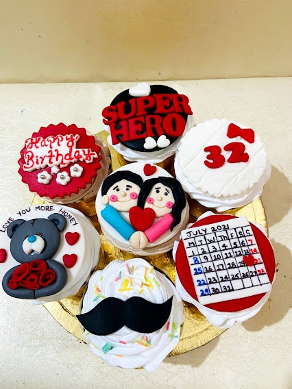 Customized cupcakes for husband's birthday - The Baker's Table