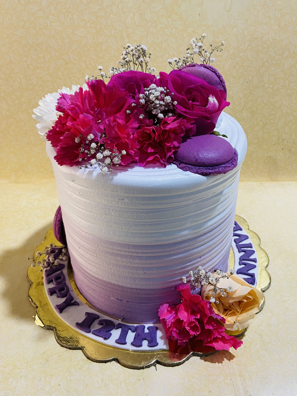 Anniversary Cake (Customized Fresh Flower cake) - The Baker's Table